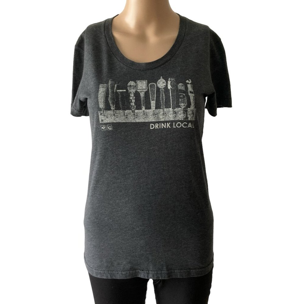 Locally Grown Drink Local Brewery Beer Lover T-Shirt Size L